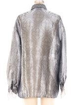 Gianfranco Ferre Metallic Lace Panel Top Top arcadeshops.com