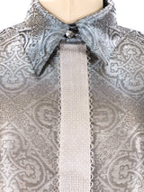 Gianfranco Ferre Metallic Lace Panel Top Top arcadeshops.com