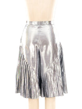 Christian Dior Silver Lurex Shorts Bottom arcadeshops.com