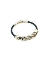 Sterling Beaded Leather Bangle Accessory arcadeshops.com