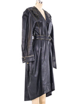 Claude Montana Leaf Applique Leather Jacket Jacket arcadeshops.com