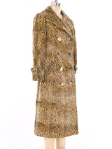 Leopard Printed Faux Fur Coat Jacket arcadeshops.com