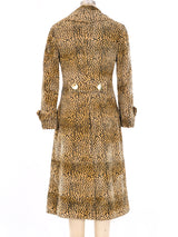 Leopard Printed Faux Fur Coat Jacket arcadeshops.com