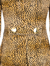 Leopard Printed Faux Fur Coat Jacket arcadeshops.com