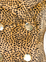 Leopard Printed Faux Fur Coat Jacket arcadeshops.com