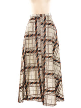 Rope Pattern Brocade Maxi Skirt Bottom arcadeshops.com