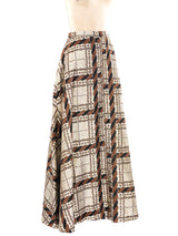 Rope Pattern Brocade Maxi Skirt Bottom arcadeshops.com