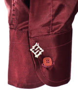 Fendi Logo Embellished Silk Blouse Top arcadeshops.com