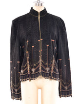 Roberto Cavalli Handpainted Suede Jacket Jacket arcadeshops.com