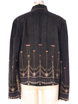 Roberto Cavalli Handpainted Suede Jacket Jacket arcadeshops.com