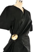 Thierry Mugler Medallion Buckle Wrap Dress Dress arcadeshops.com
