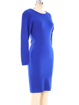 Alaia Royal Blue Sweater Dress Dress arcadeshops.com