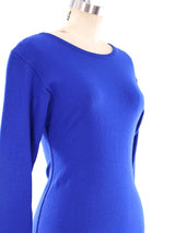Alaia Royal Blue Sweater Dress Dress arcadeshops.com