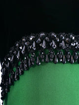 Oscar de la Renta Embellished Satin and Velvet Gown Dress arcadeshops.com