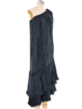 Mary McFadden Embellished One Shoulder Plisse Dress Dress arcadeshops.com