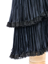 Mary McFadden Embellished One Shoulder Plisse Dress Dress arcadeshops.com
