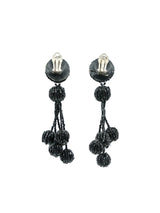 Beaded Pom Pom Fringe Earrings Accessory arcadeshops.com