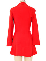 Ossie Clark Coral Crepe Top Top arcadeshops.com