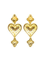 Embellished Heart Drop Earrings Accessory arcadeshops.com