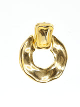 Hammered Door Knocker Earrings Accessory arcadeshops.com