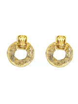 Hammered Door Knocker Earrings Accessory arcadeshops.com