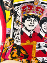 Gianni Versace Rock and Royalty Beatles Printed Bodysuit Top arcadeshops.com