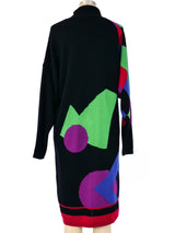 Gianni Versace Colorblock Sweater Dress Dress arcadeshops.com