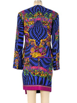 Gianni Versace Optical Baroque Printed Skirt Suit Suit arcadeshops.com