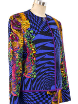 Gianni Versace Optical Baroque Printed Skirt Suit Suit arcadeshops.com