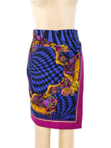 Gianni Versace Optical Baroque Printed Skirt Suit Suit arcadeshops.com