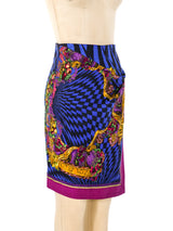 Gianni Versace Optical Baroque Printed Skirt Suit Suit arcadeshops.com