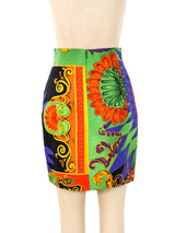 Gianni Versace Tropical Baroque Printed Skirt Suit Suit arcadeshops.com