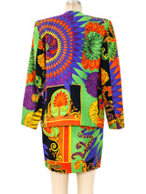 Gianni Versace Tropical Baroque Printed Skirt Suit Suit arcadeshops.com