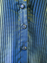 Romeo Gigli Iridescent Pleated Shirt Top arcadeshops.com