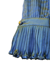 Romeo Gigli Iridescent Pleated Shirt Top arcadeshops.com