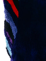 Midnight Blue Sheared Beaver Vest Jacket arcadeshops.com