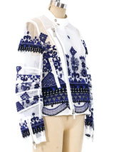 Sacai Embroidered Mesh Bomber Jacket Jacket arcadeshops.com
