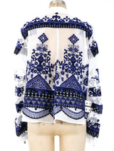 Sacai Embroidered Mesh Bomber Jacket Jacket arcadeshops.com