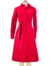 Halston Ultrasuede Belted Shirt Dress Dress arcadeshops.com