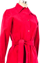 Halston Ultrasuede Belted Shirt Dress Dress arcadeshops.com