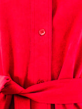 Halston Ultrasuede Belted Shirt Dress Dress arcadeshops.com