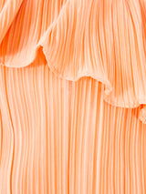 Peach Pleated One Shoulder Dress Dress arcadeshops.com
