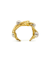 Dimensional Floral Motif Cuff Bracelet Accessory arcadeshops.com