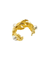 Dimensional Floral Motif Cuff Bracelet Accessory arcadeshops.com