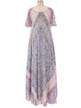 Scarf Print Cotton Caftan Dress arcadeshops.com