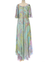 Marble Print Cotton Caftan Dress arcadeshops.com