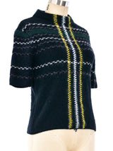 Olivier Theyskens Check Cashmere Sweater Top arcadeshops.com