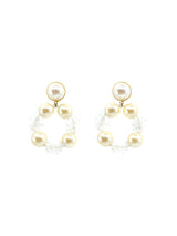 Trifari Faux Pearl and Lucite Earrings Accessory arcadeshops.com