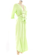 Thierry Mugler Lime Linen Dress Dress arcadeshops.com