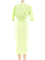 Thierry Mugler Lime Linen Dress Dress arcadeshops.com